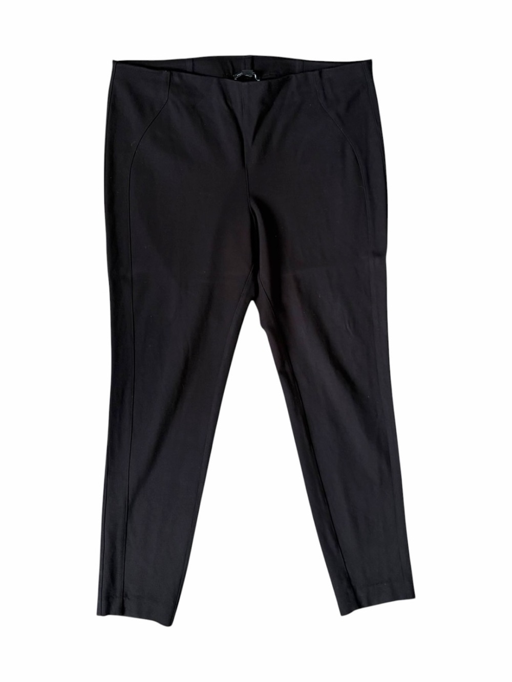 Saks Fifth Avenue Womens XL Black Pull On Ankle Pants Stretch Career Casual